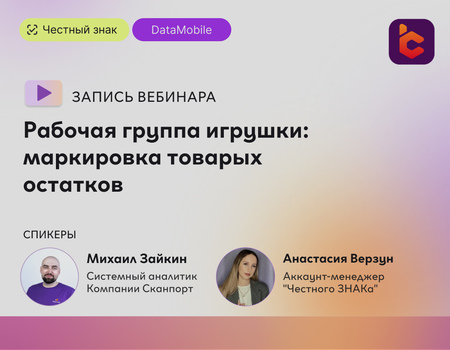 Вебинар &laquo;Маркировка товарных остатков в играх и игрушках: теория и практика без ошибок&raquo;